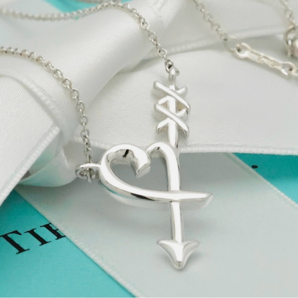 Tiffany & Co. Silver Heart and Arrow Pendant